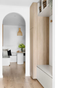 Scandanavian style interiors featuring blonde Cellupal timber-look laminate